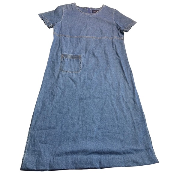 Original Ty Wear Dresses & Skirts - Coastal Grandma Vtg Cottagecore 90s Vintage Women Large Denim Jeans Maxi Dress